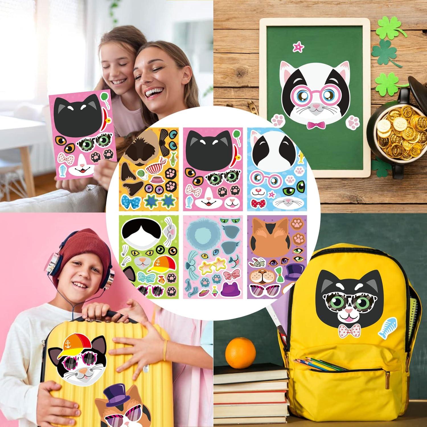 24 Stickers de Gatos DUJAA para Manualidades y Regalos