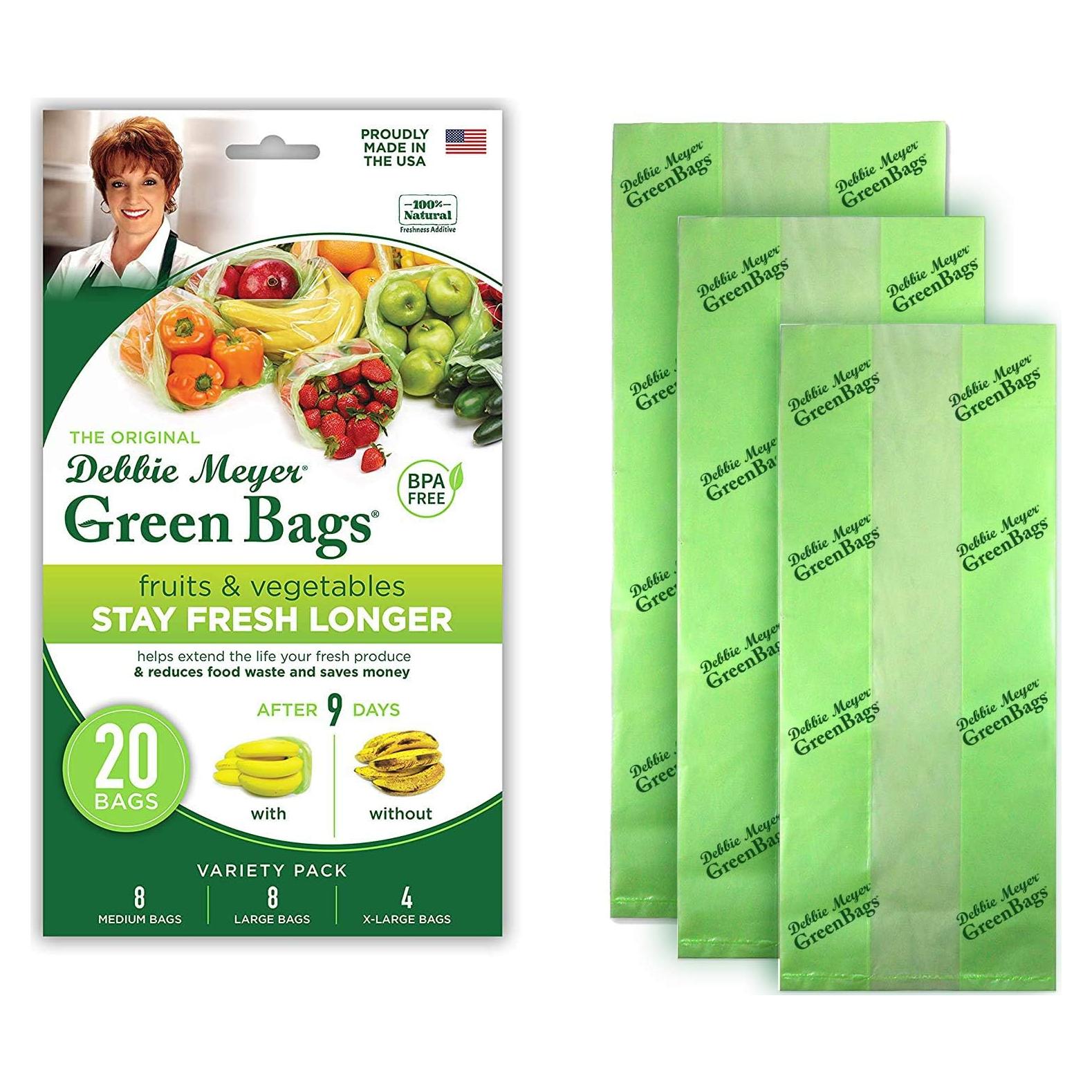 Bolsas Reutilizables Debbie Meyer GreenBags 20 Piezas - Frescura Prolongada