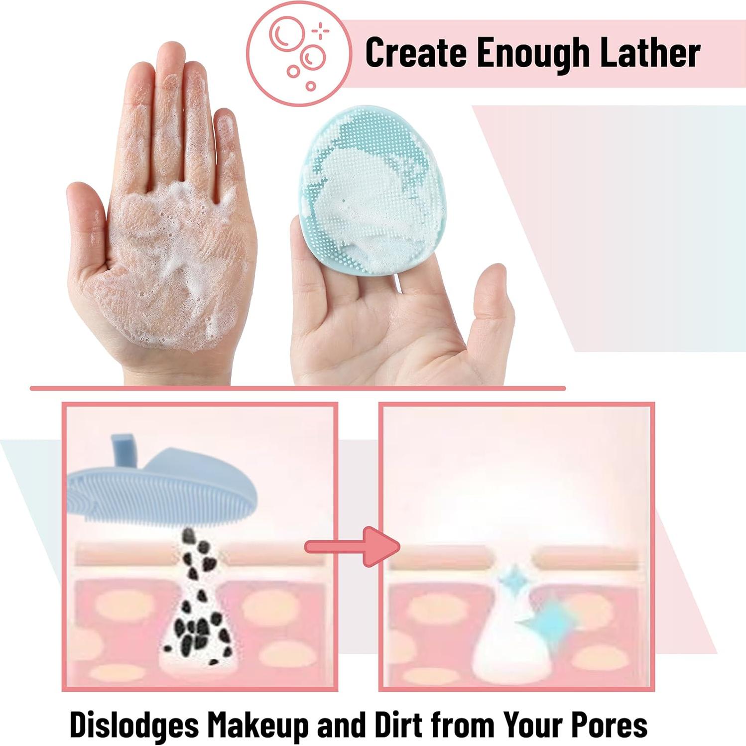 Cepillo Facial de Silicona Slick - Paquete de 4 Unidades