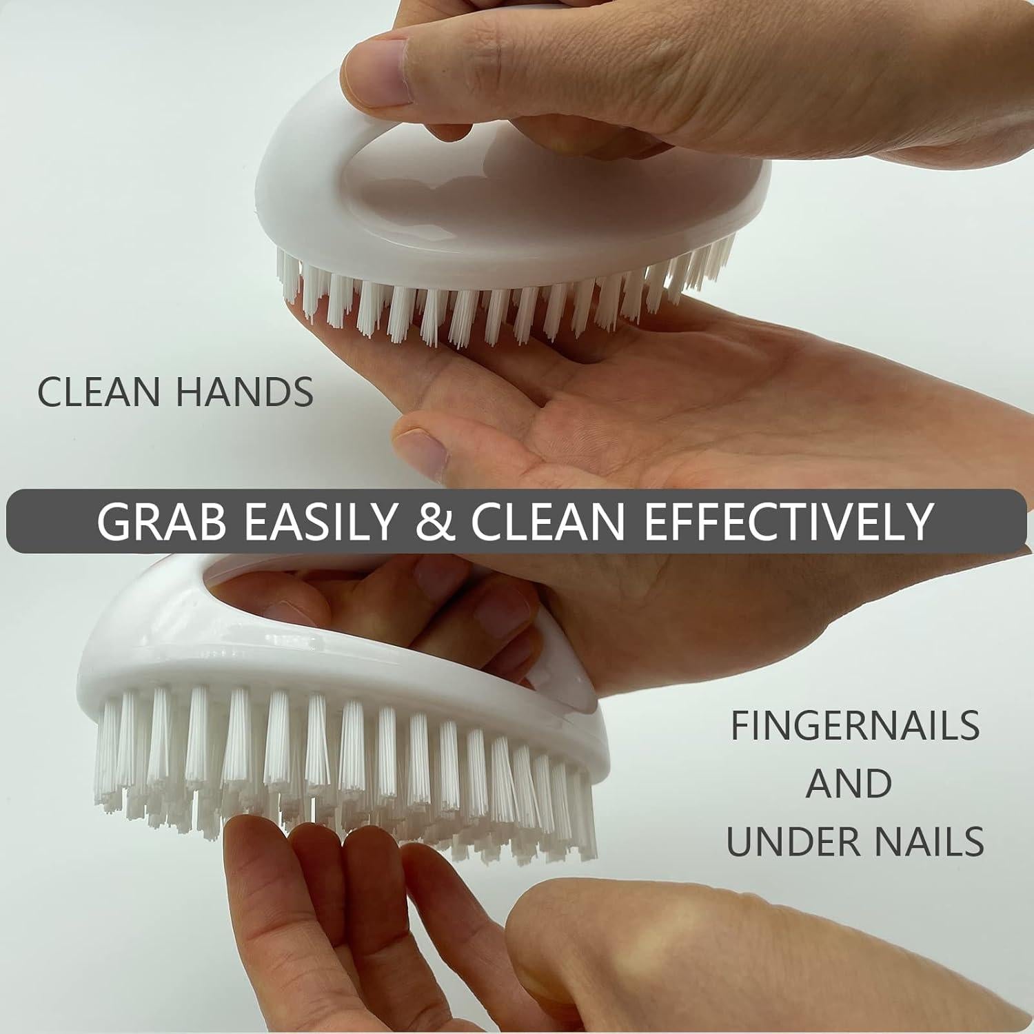 Cepillo de Mano para Uñas GKETN con Cerdas de Nylon Rígidas