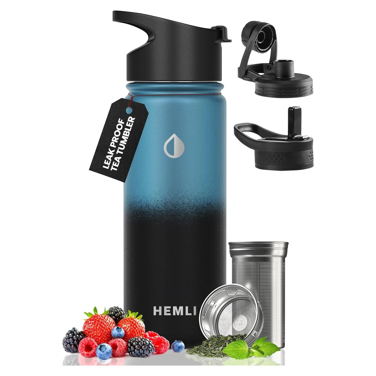 Botella de Té Aislada Hemli 0.5L con Infusor Acero Inoxidable