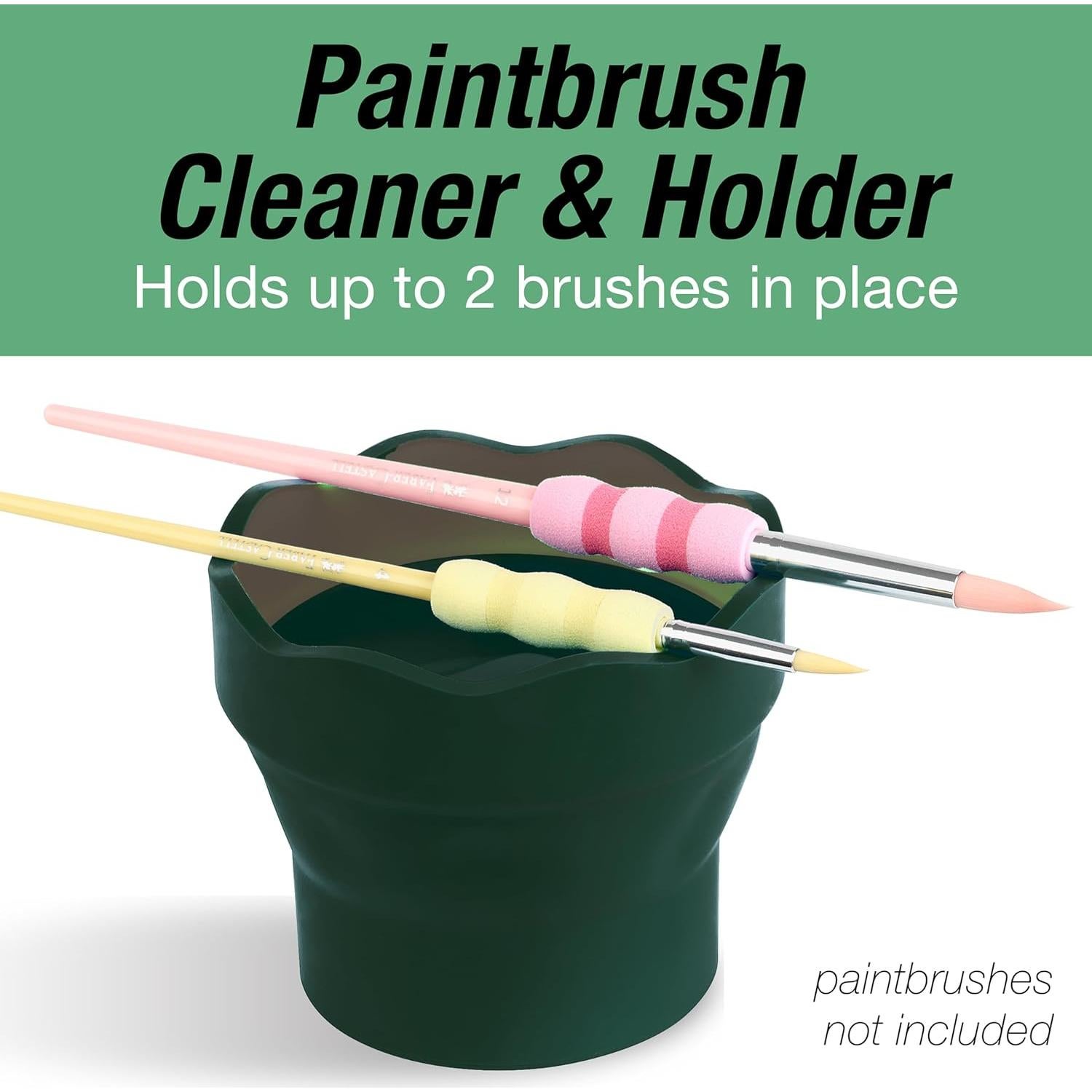 Vaso de Agua Plegable Faber-Castell Clic & Go Verde Oscuro 350ml