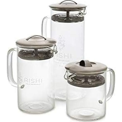 Tetera Rishi Tea Simple Brew 400ml Vidrio Borosilicato con Colador