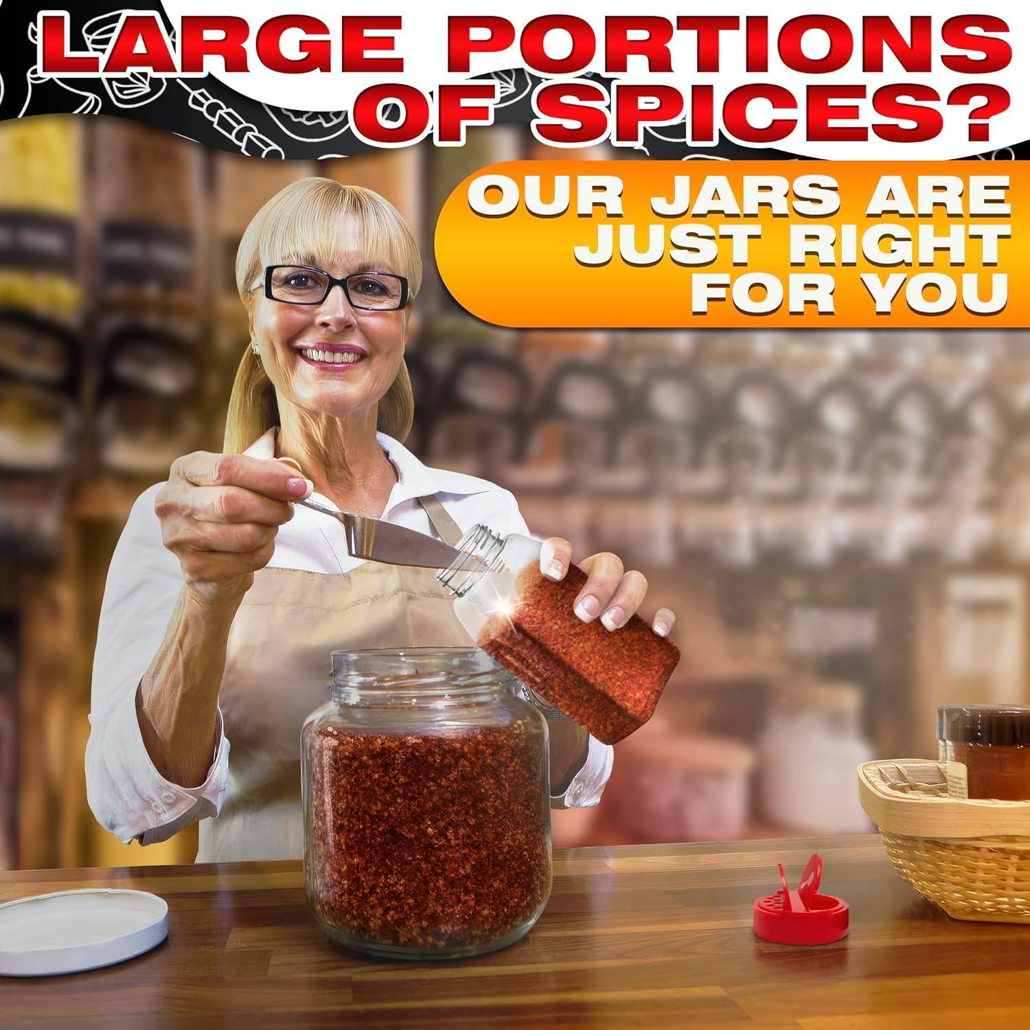 Contenedor de Especias Grande Reluen 32oz con Tapa Doble Apertura