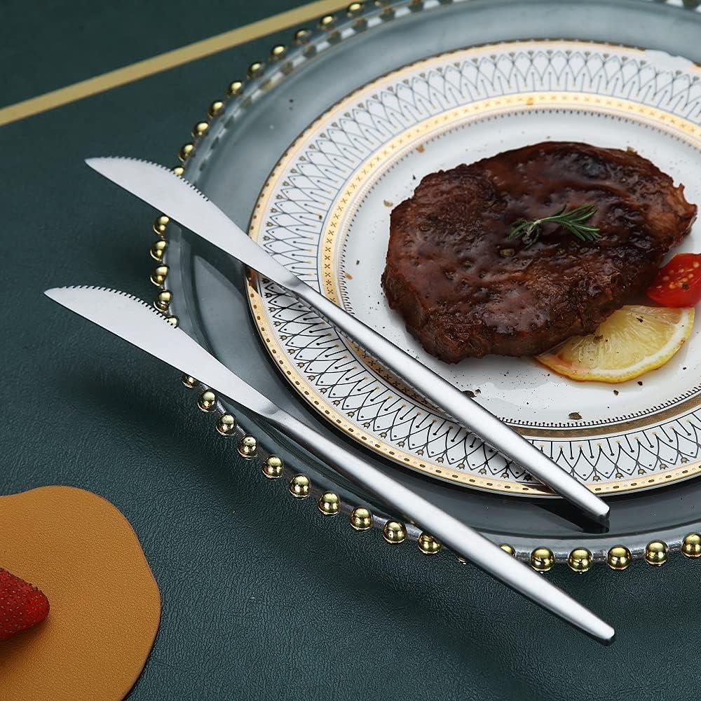 Juego de Cuchillos de Cena HOMQUEN 6 Piezas Acero Inoxidable 22.6 cm