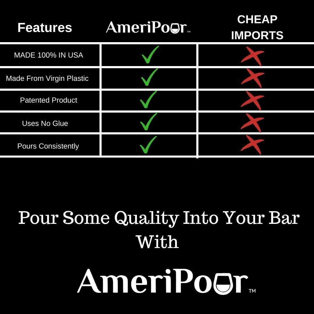 Vertedores Medidos AmeriPour - 3 Pack 45ml Negro