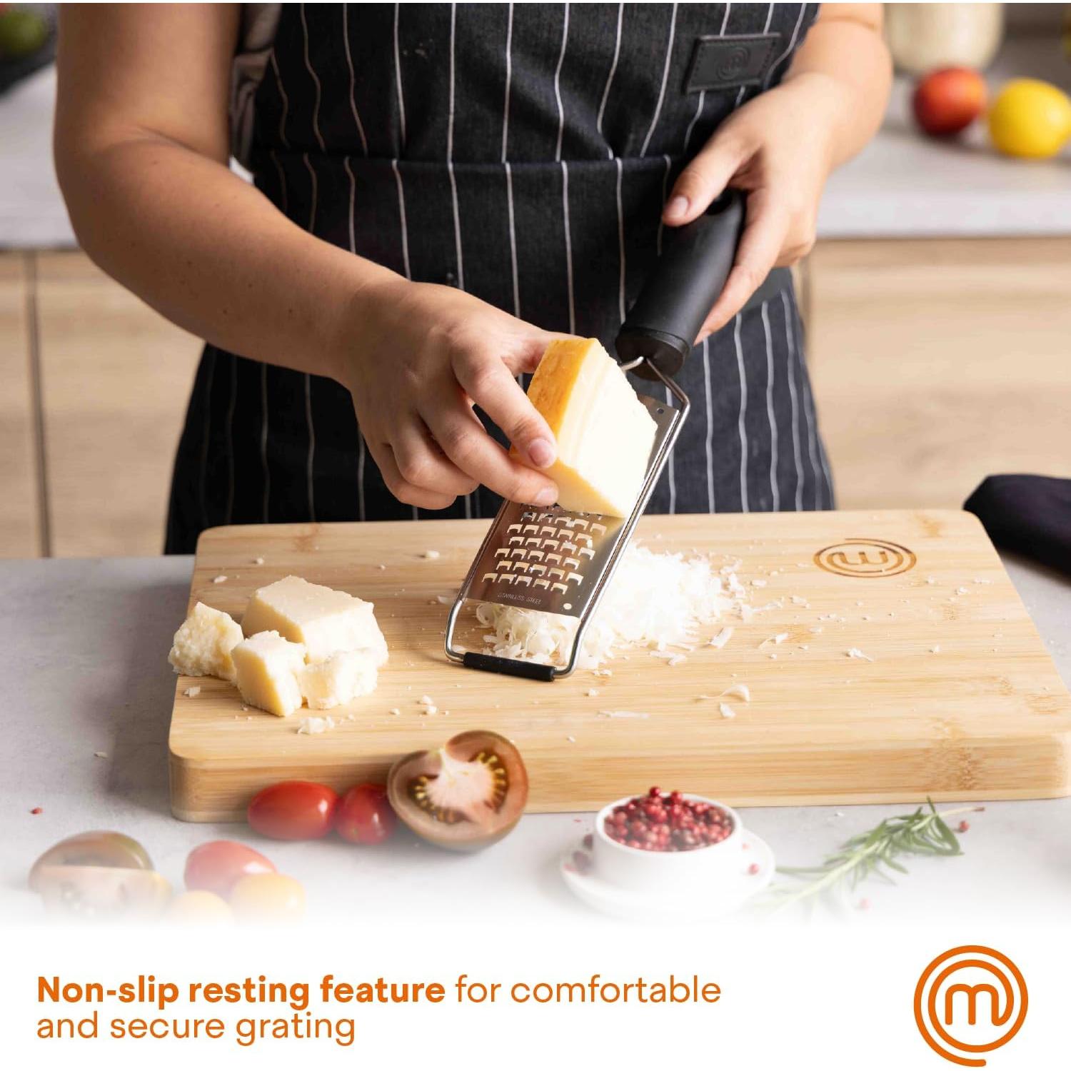 Rallador de Queso MasterChef de Mano Acero Inoxidable Antideslizante