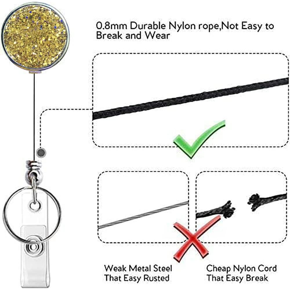 Soporte de Insignia Retráctil Boutilon con Clip y Anillo para Llaves