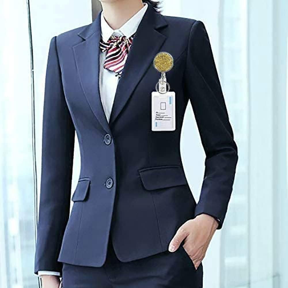 Soporte de Insignia Retráctil Boutilon con Clip y Anillo para Llaves