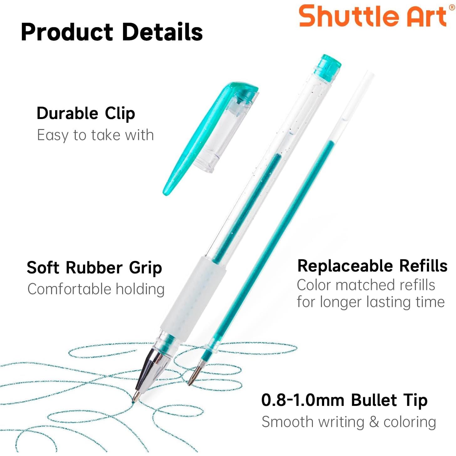 Bolígrafos de Gel Brillante Shuttle Art 160 Colores 0.9mm