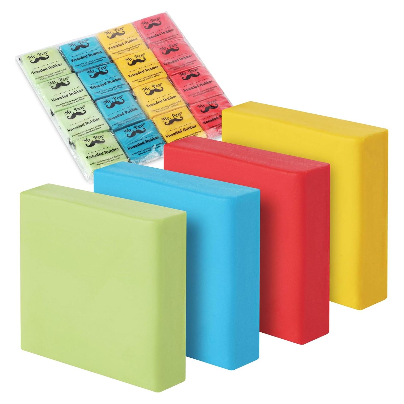 Gomas Amasadas Mr. Pen - Paquete de 16 Colores Variados