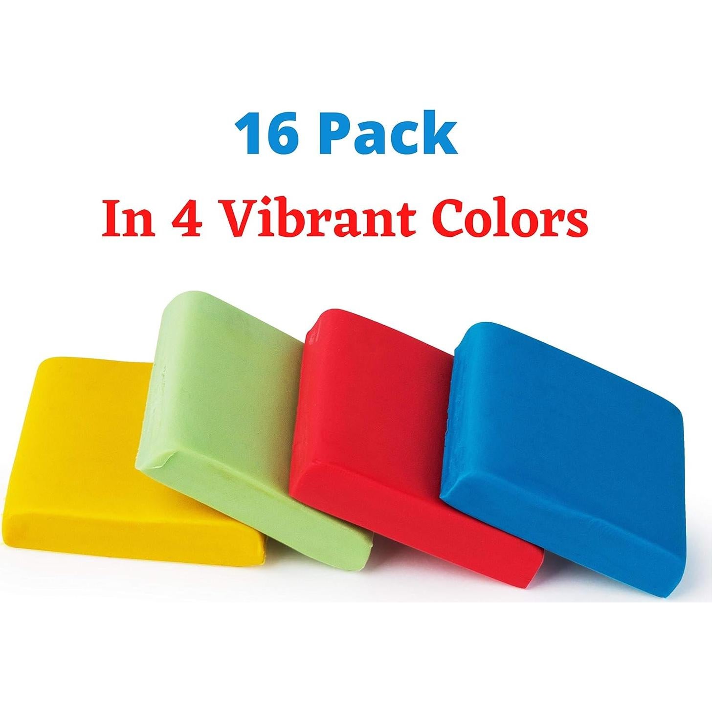 Gomas Amasadas Mr. Pen - Paquete de 16 Colores Variados