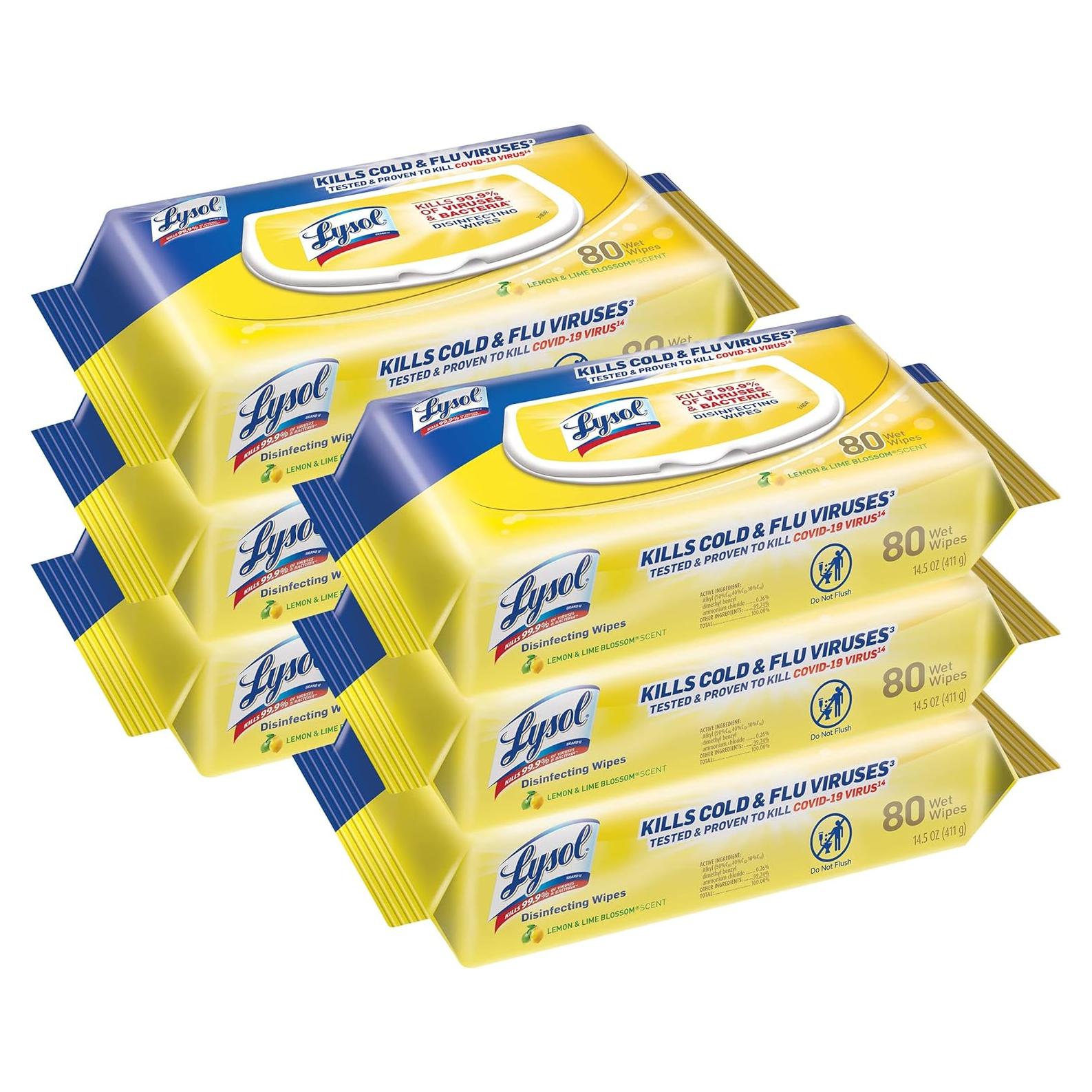 Toallitas Desinfectantes Lysol 480 Unidades Multi-Superficie