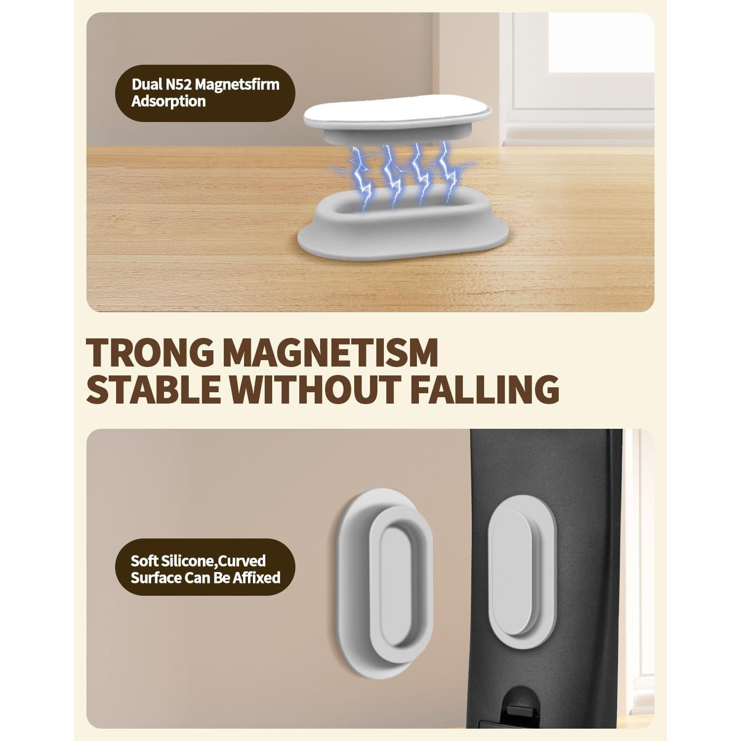 Soporte Magnético para Control Remoto 6 Paquetes - Silicona Gris