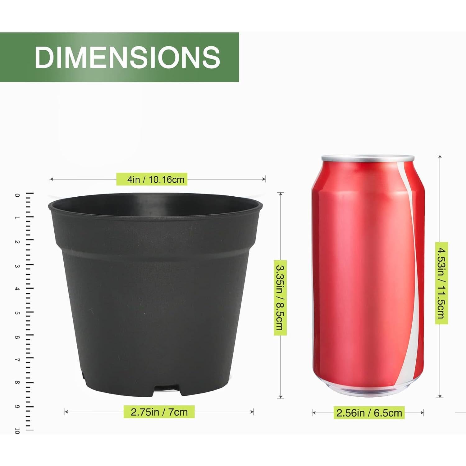 Macetas de 10 cm SwinDuck, paquete de 28 con platos y drenaje