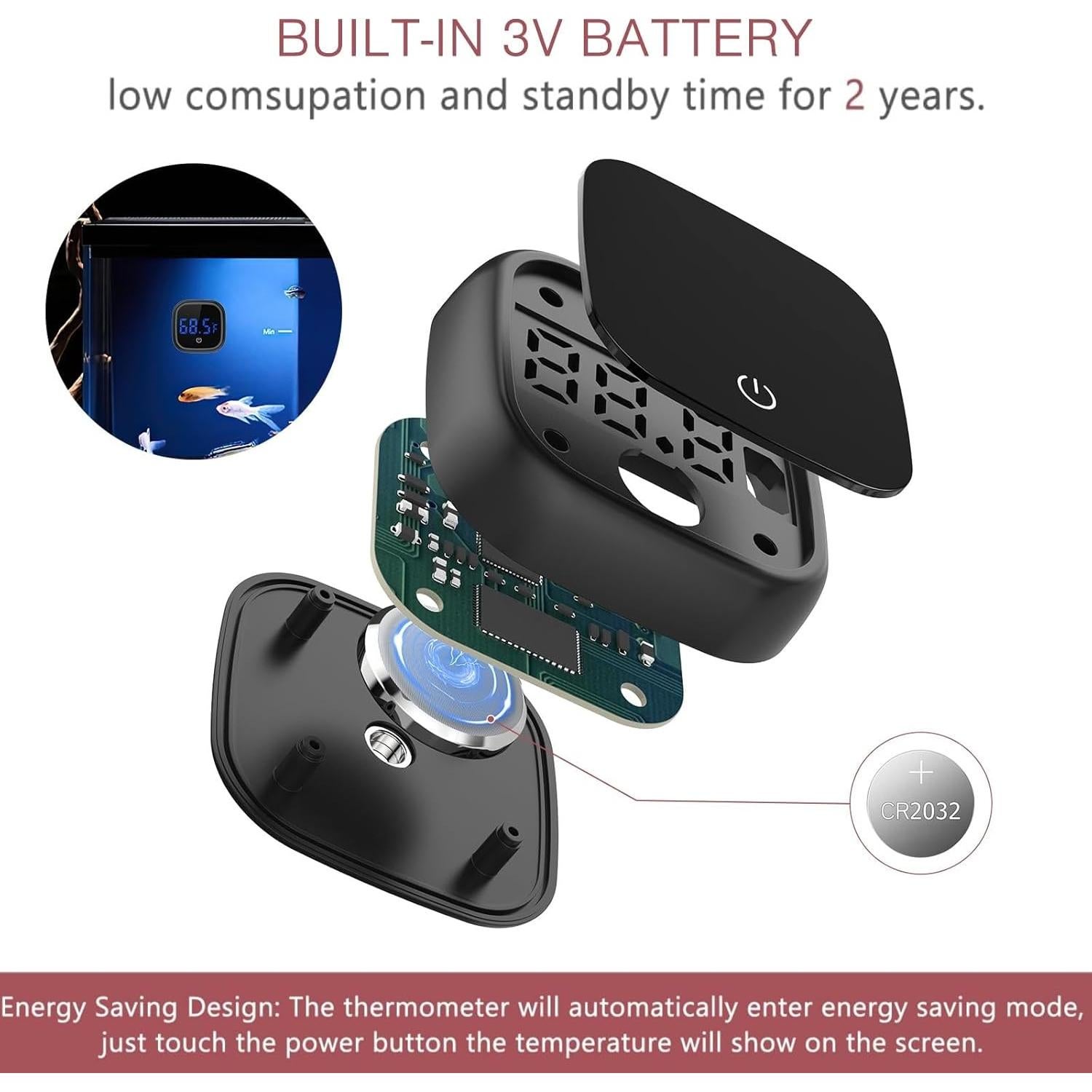Termómetro Digital LED para Acuario LOFICOPER - Precisión 0.1°C
