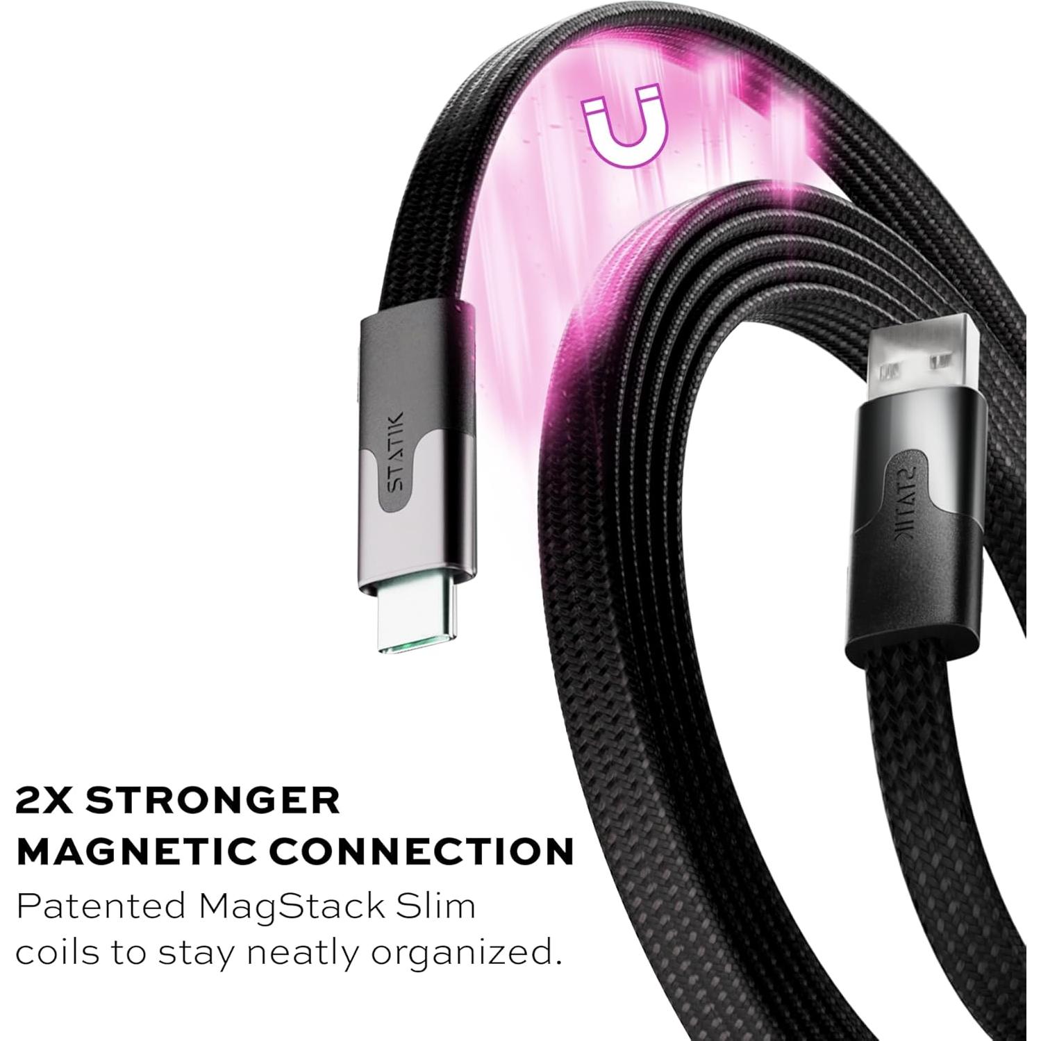 Cable USB a USB-C Magnético Antienredos 27W 1M MagStack