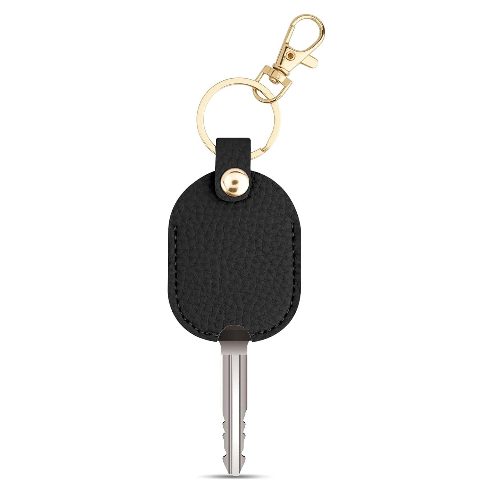 Funda de Llave de Coche de Cuero PU Negra - Protector Universal