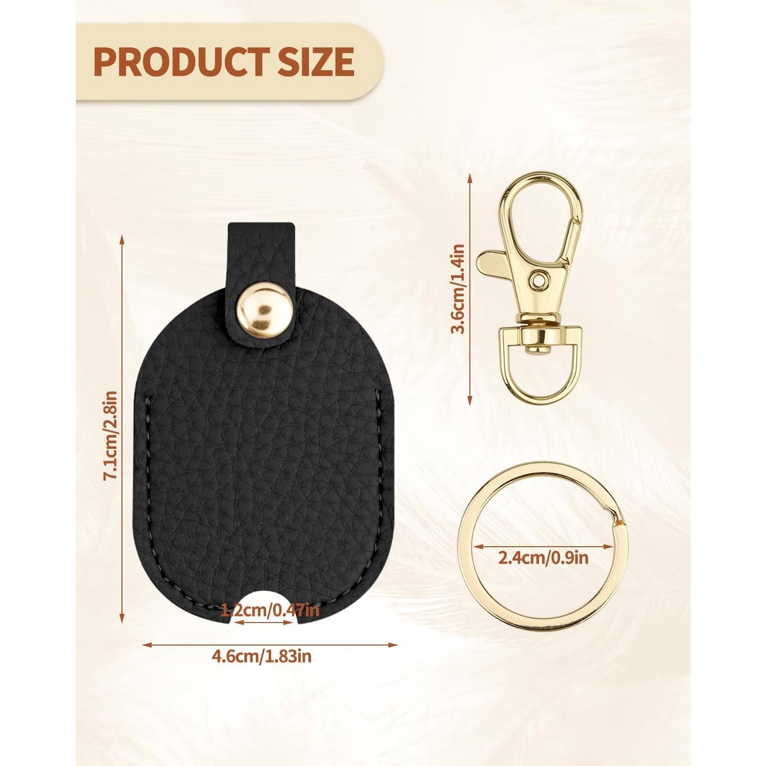 Funda de Llave de Coche de Cuero PU Negra - Protector Universal