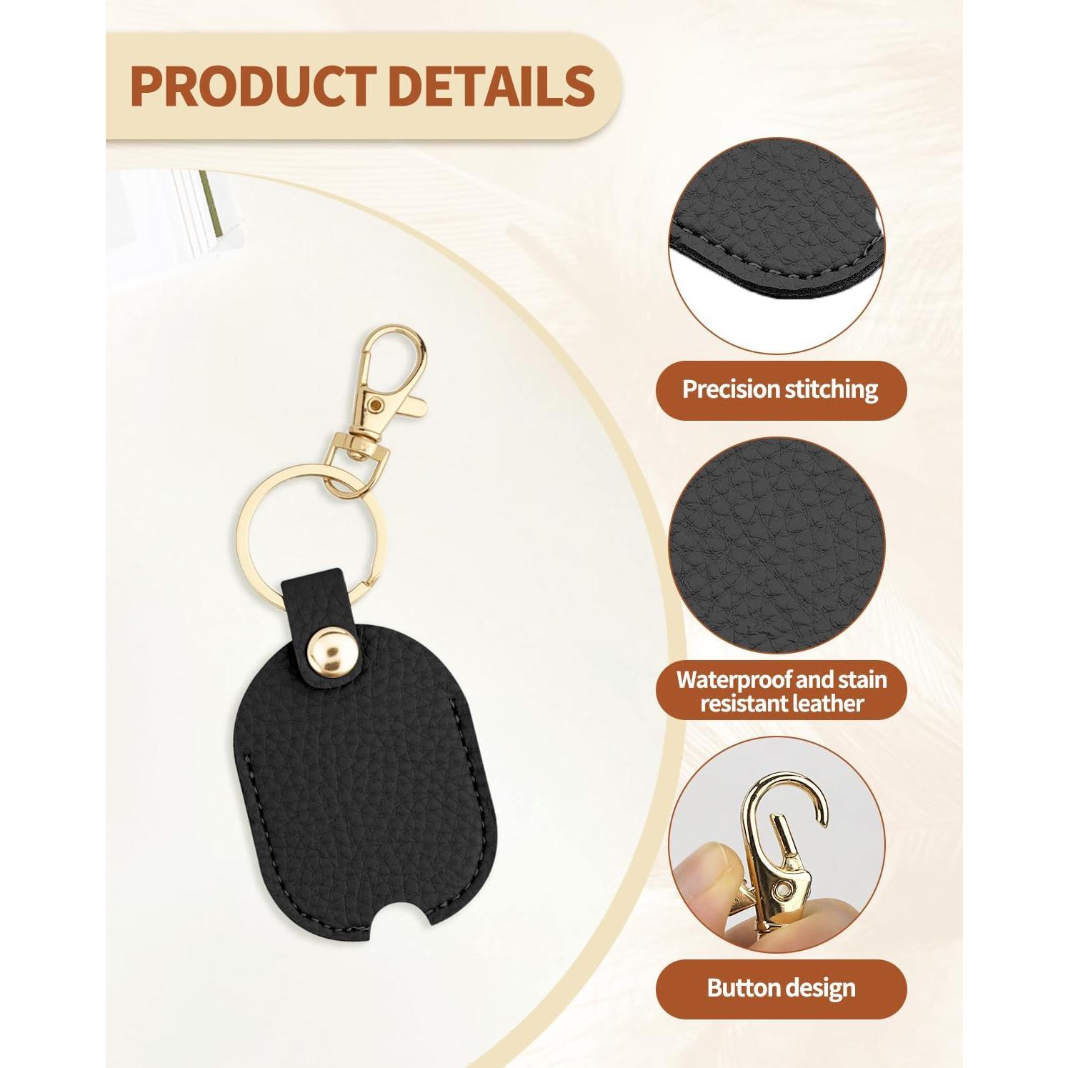 Funda de Llave de Coche de Cuero PU Negra - Protector Universal