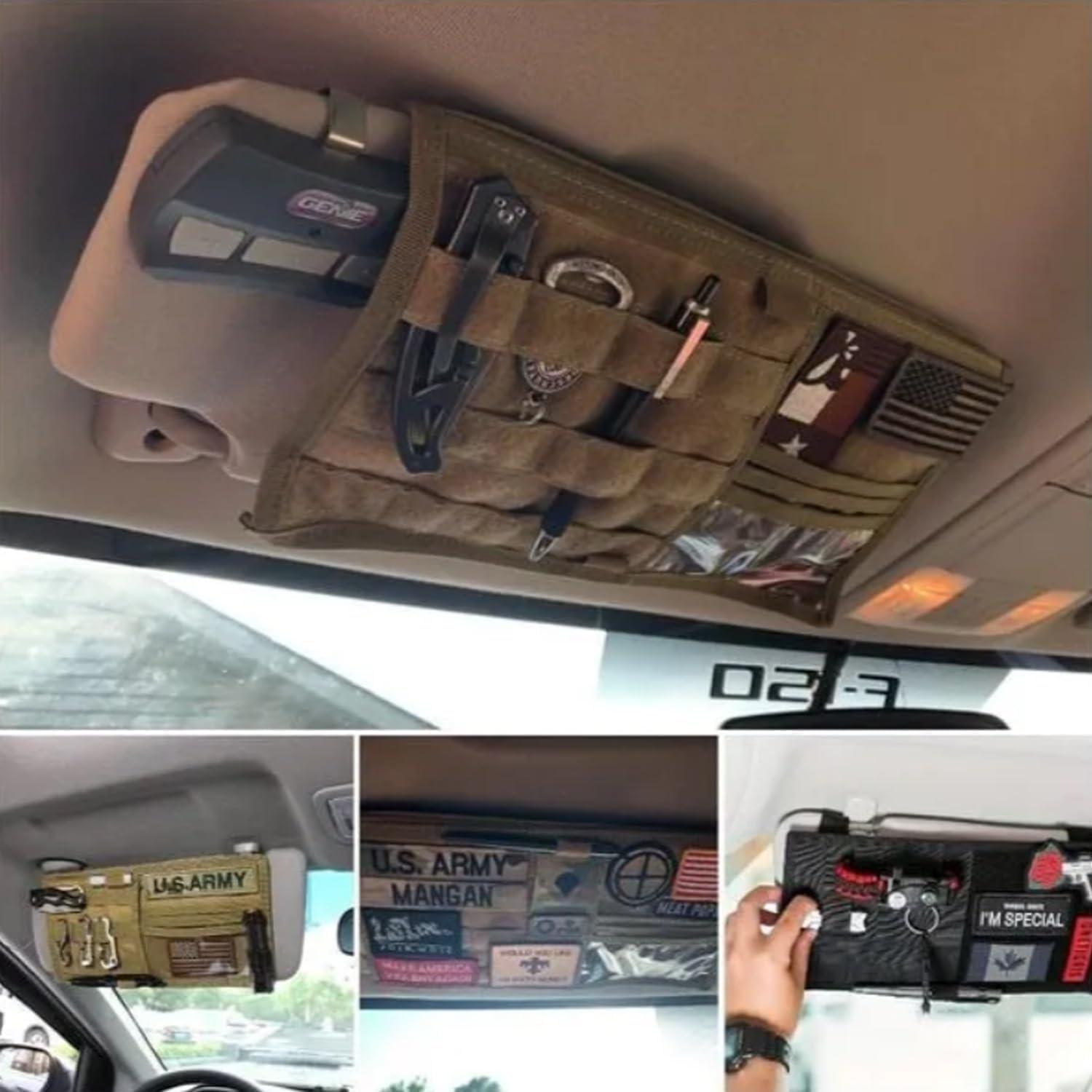 Organizador de Visera Molle Grande Sdetrcq para Camiones Negro