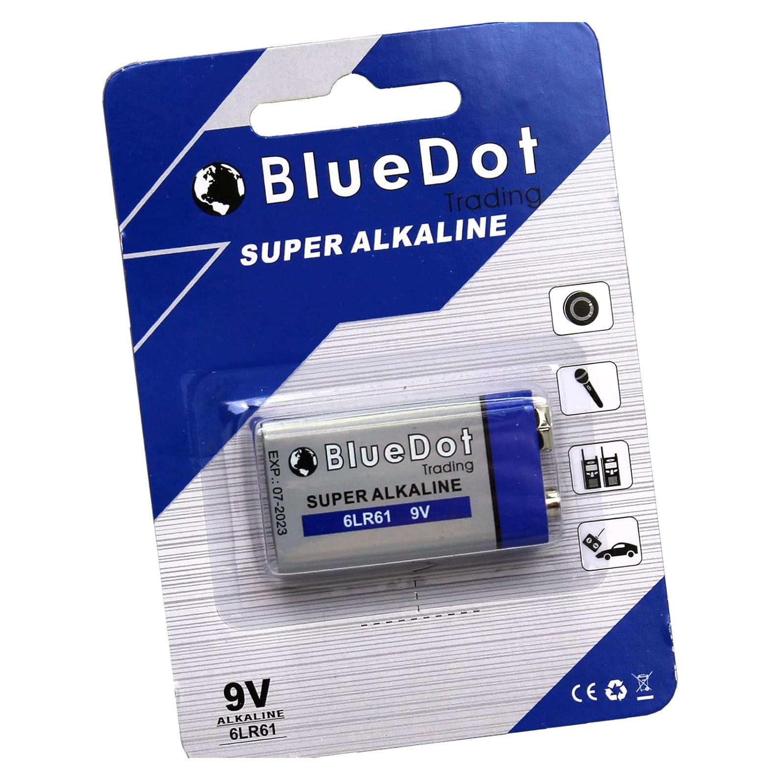 Batería Alcalina 9V BlueDot Trading - Energía Duradera 1 Unidad