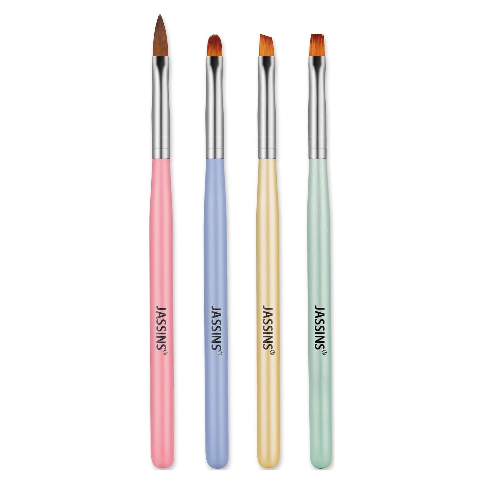 Pinceles de Limpieza para Uñas JASSINS - 4 Pcs Gel DIY