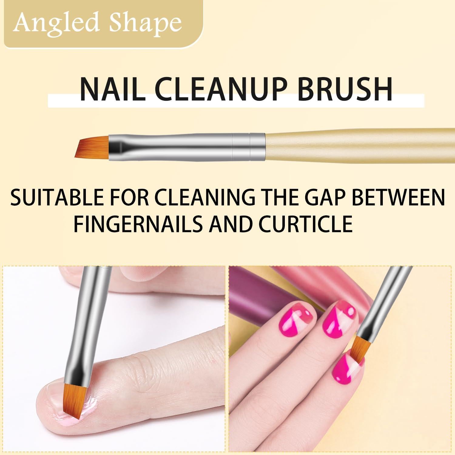 Pinceles de Limpieza para Uñas JASSINS - 4 Pcs Gel DIY