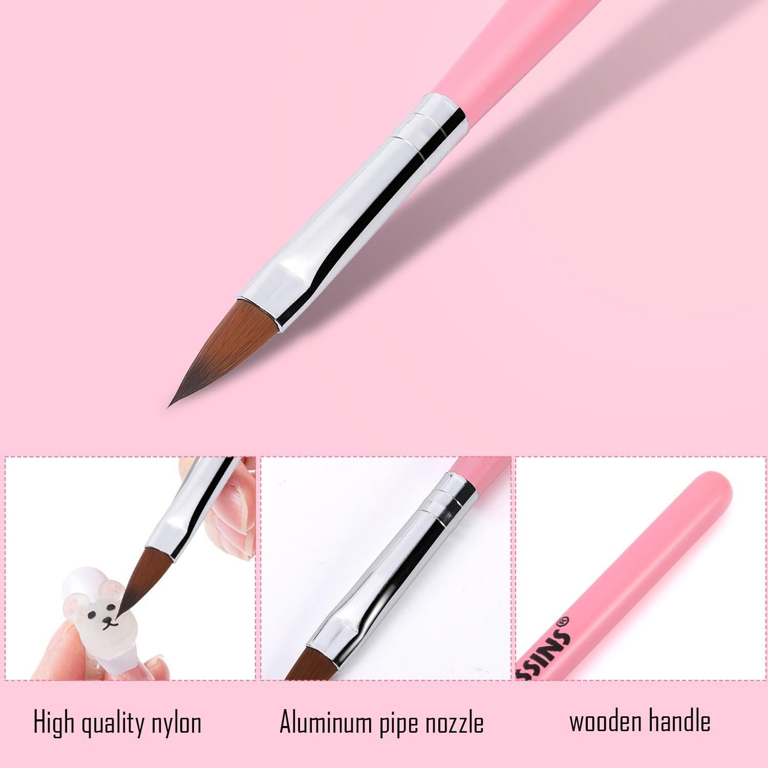 Pinceles de Limpieza para Uñas JASSINS - 4 Pcs Gel DIY