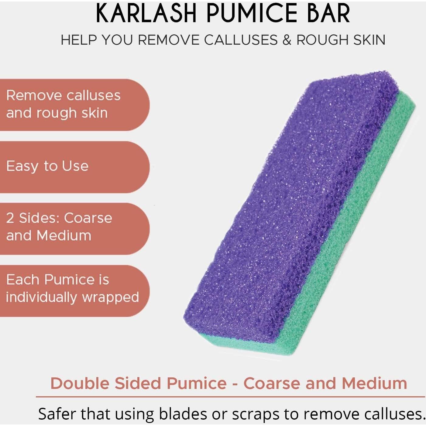 Piedra Pómez Profesional Karlash Doble Cara para Pedicura
