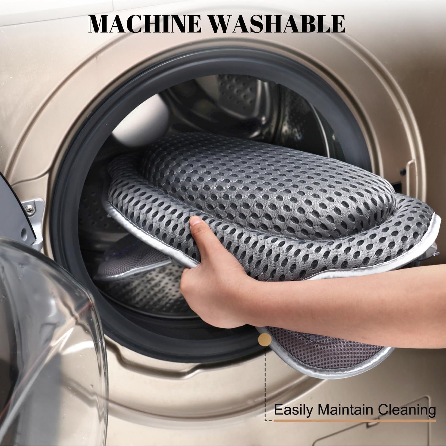 Almohada de Baño de Lujo Idle Hippo 4D Gris para Relajación