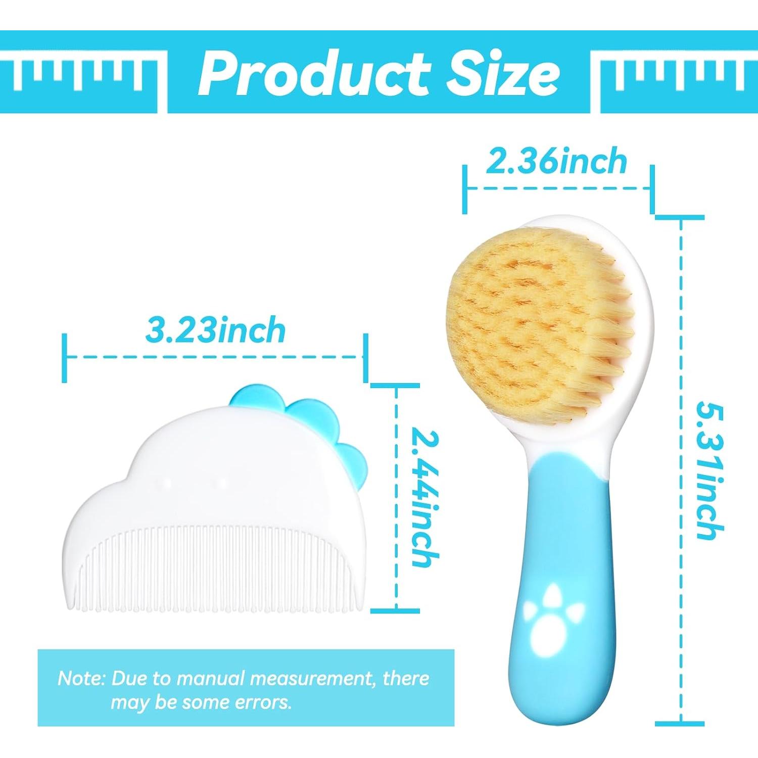 Juego de Cepillo y Peine para Bebés Azul - Cuidado Suave