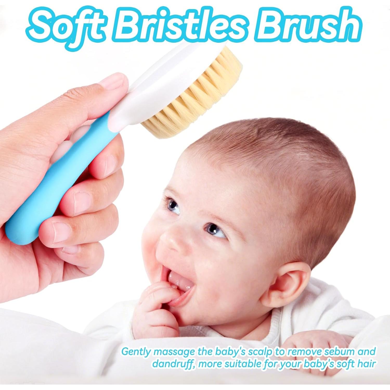 Juego de Cepillo y Peine para Bebés Azul - Cuidado Suave