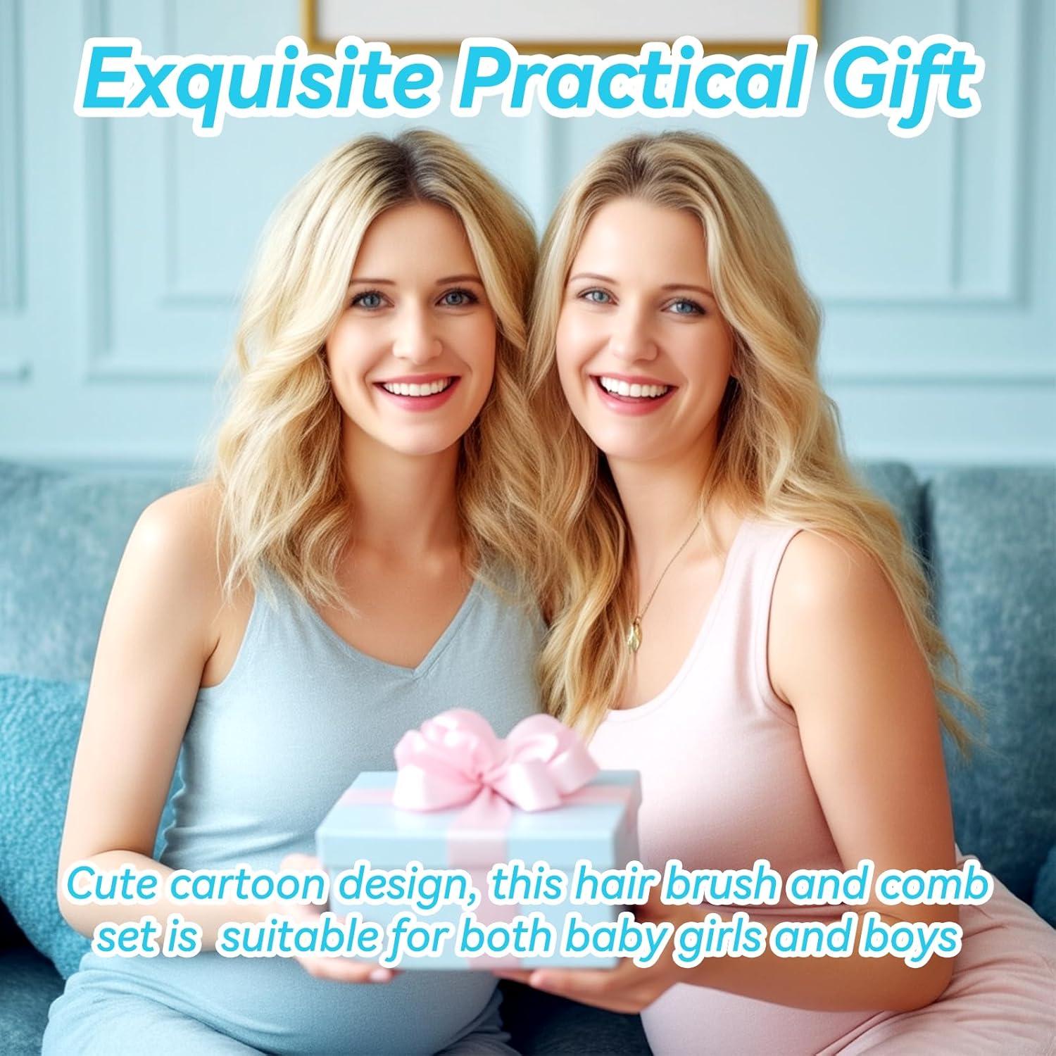 Juego de Cepillo y Peine para Bebés Azul - Cuidado Suave