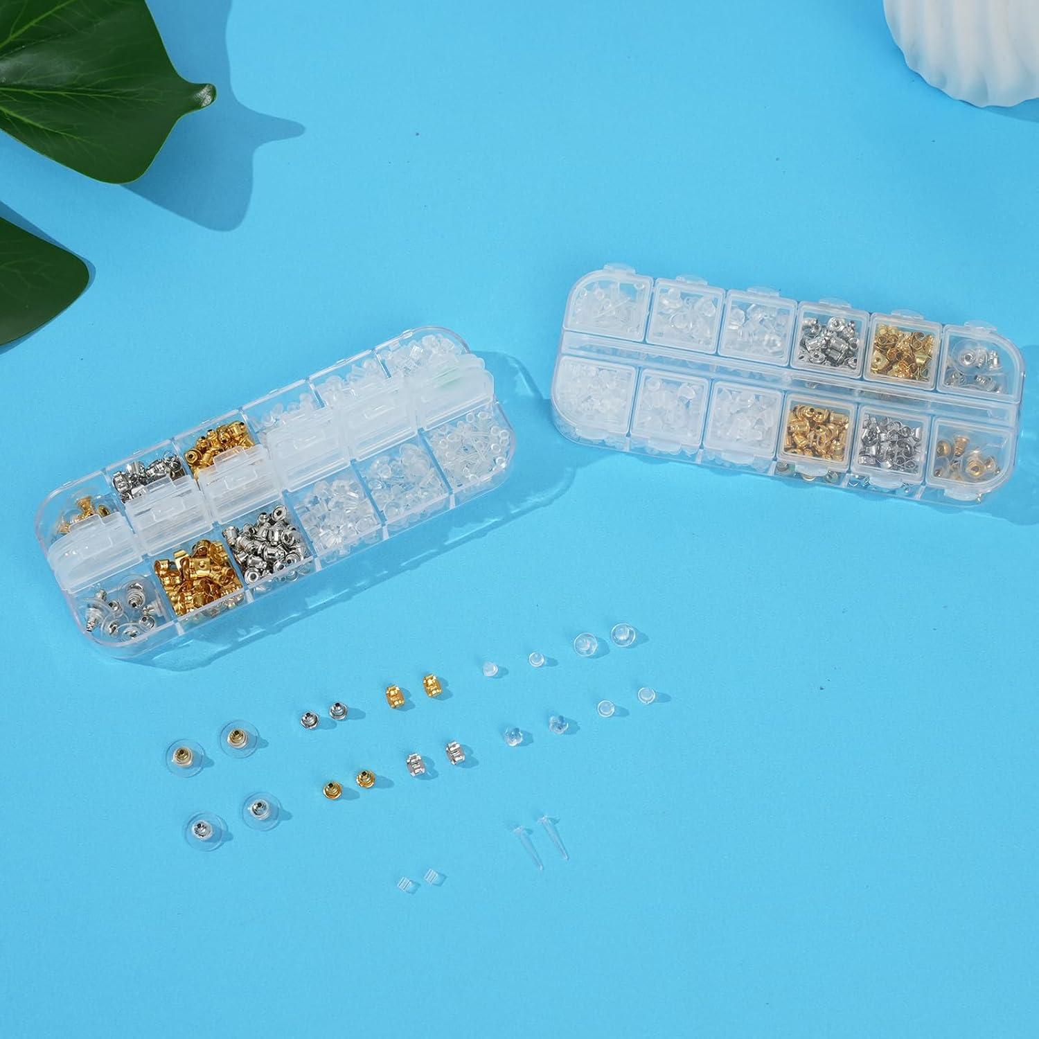 Kit 600 Respaldo de Pendientes Vivixin Hipoalergénicos Multicolor