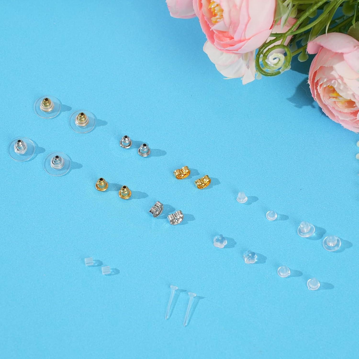 Kit 600 Respaldo de Pendientes Vivixin Hipoalergénicos Multicolor