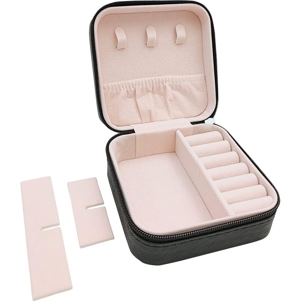 Estuche de Joyería Portátil TRODANCE Negro 10x10 cm