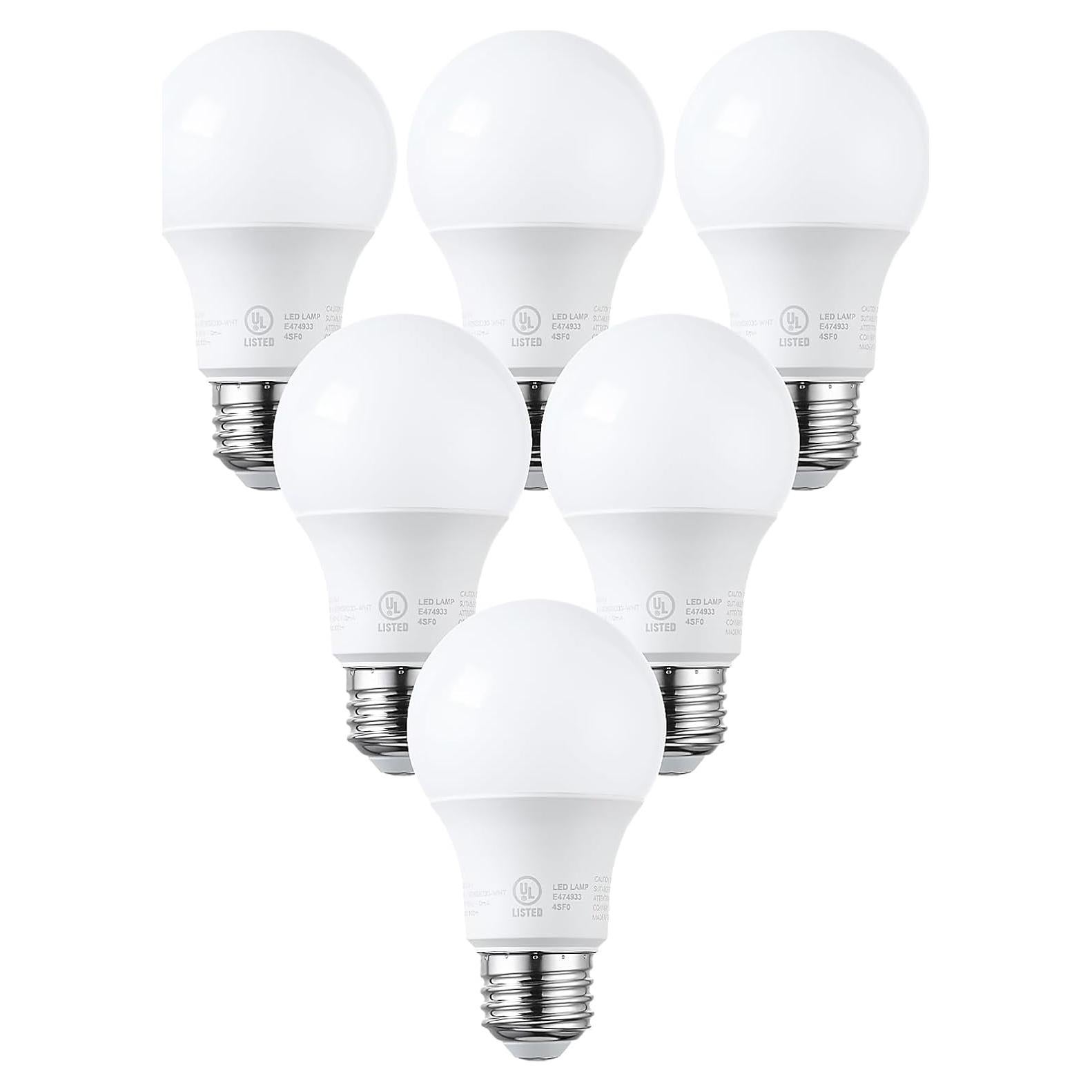 Bombillas LED TORCHSTAR A19 9W 800lm Luz Diurna 6 Pzas