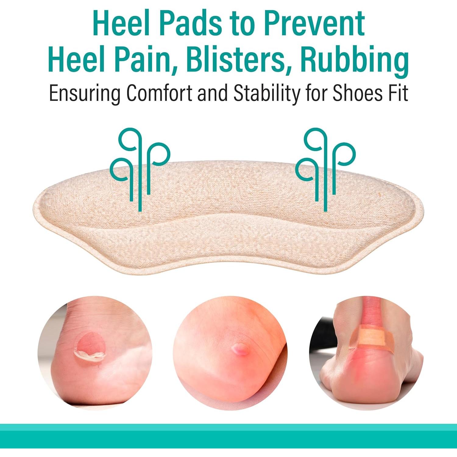 Almohadillas de Talón Comfwalk Beige 4 Pares Autoadhesivas