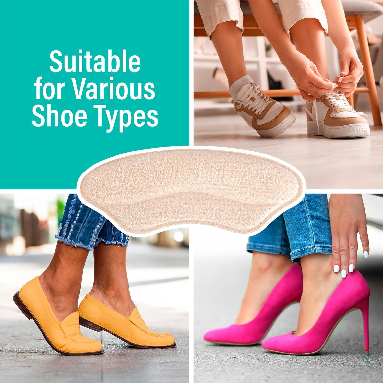 Almohadillas de Talón Comfwalk Beige 4 Pares Autoadhesivas