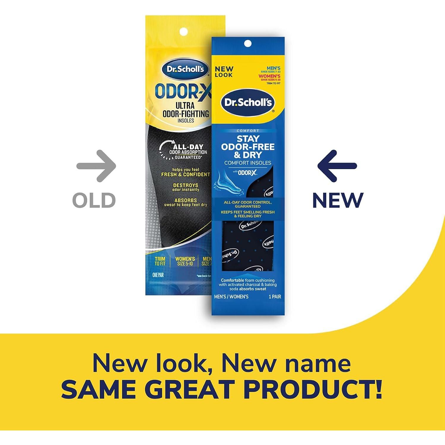 Plantillas Dr. Scholl's Odor-Free & Dry Comfort Unisex 1 Par