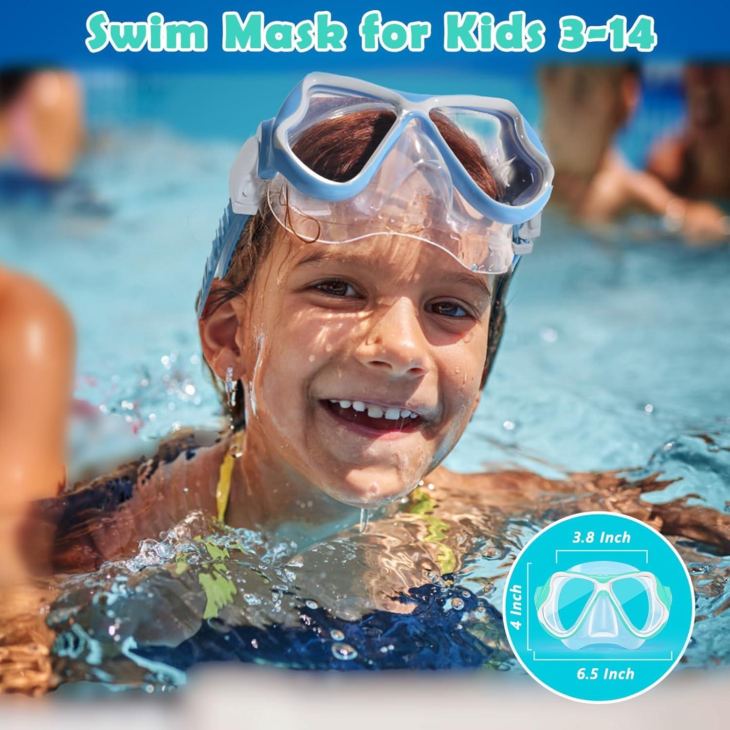 Gafas de Natación para Niños Freela 2 Pack Azul y Cian