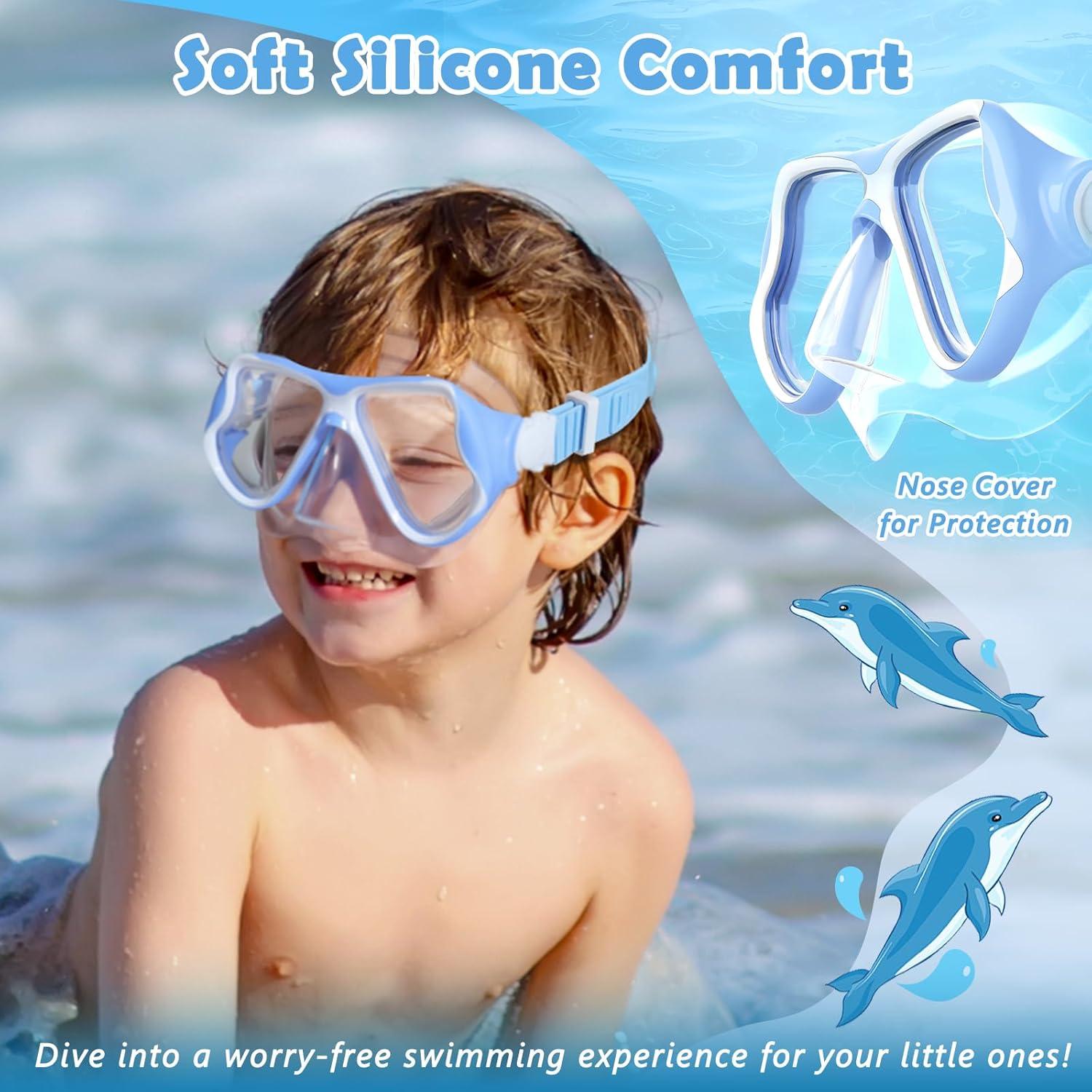 Gafas de Natación para Niños Freela 2 Pack Azul y Cian