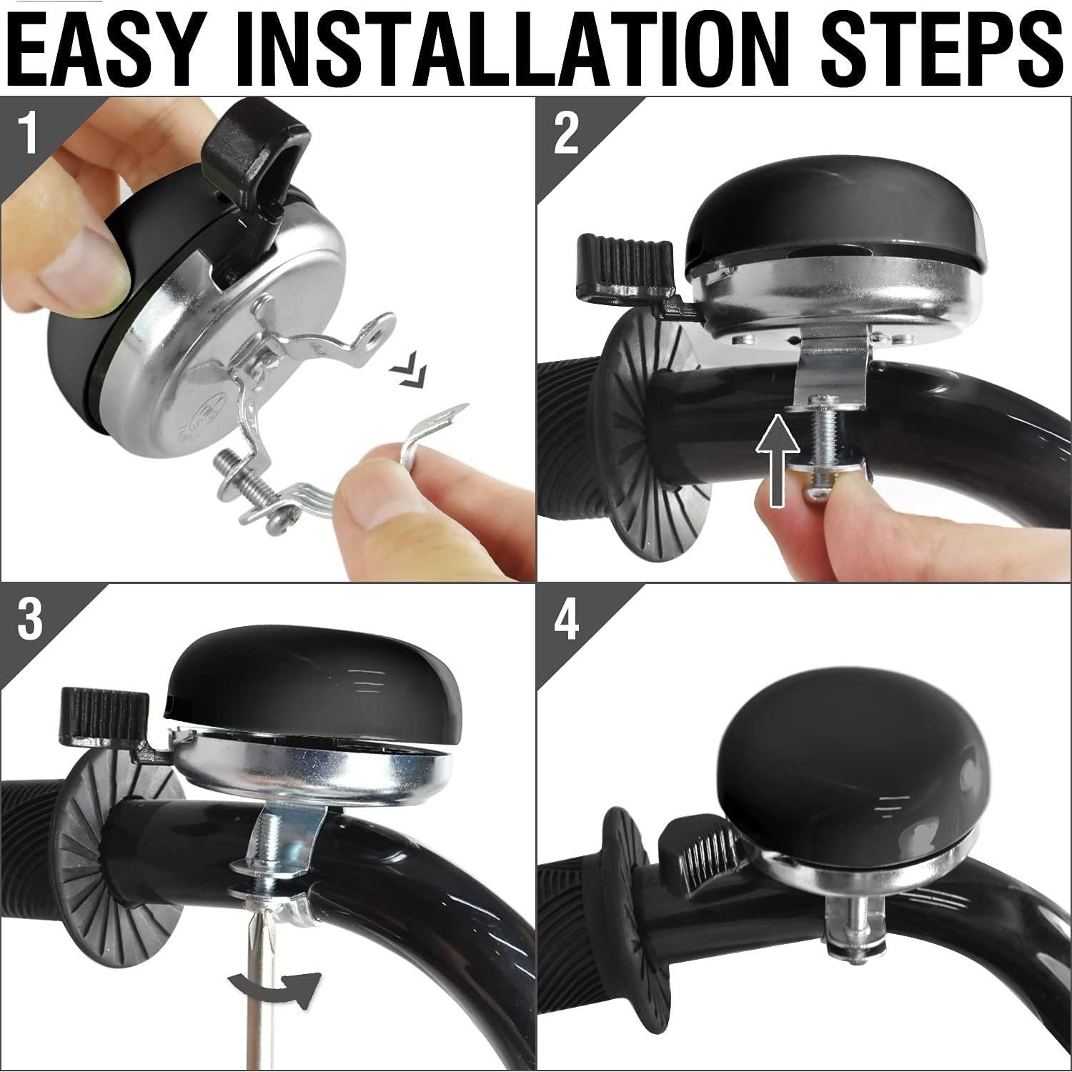 Campana de Bicicleta MARQUE Cruiser 57mm Acero Negro