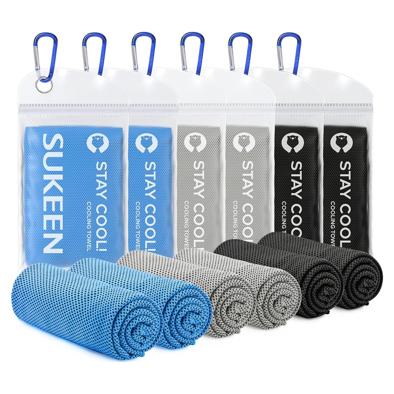 Toallas Enfriadoras Sukeen Microfibra 6 Unidades 101.6x30.5 cm