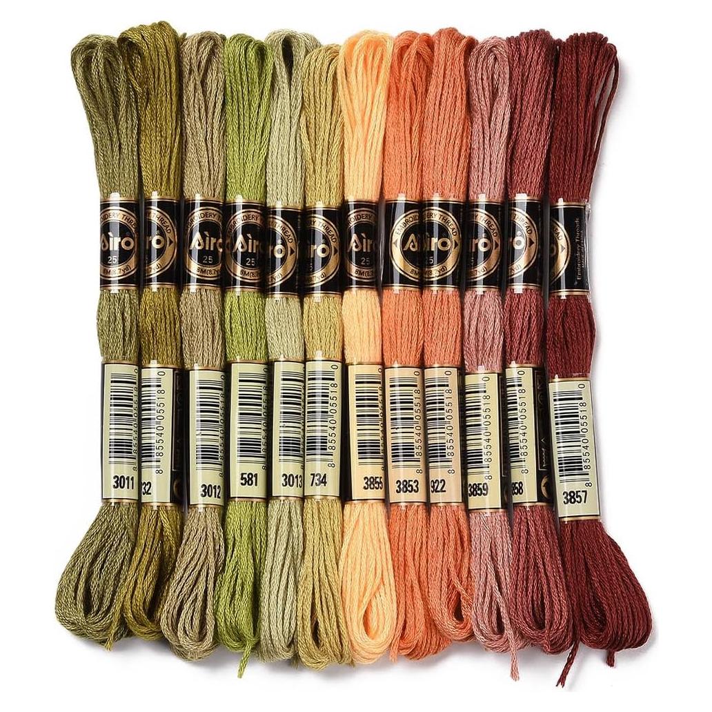 Hilo de Bordado CABODYALS 12 Madejas 105 Yardas Poliester