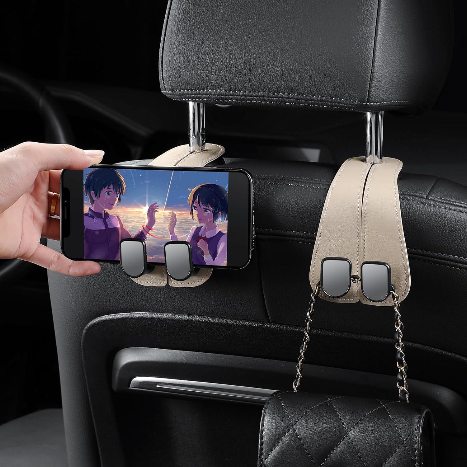 Ganchos para Reposacabezas KAFANLIN Beige - 2 Piezas para Bolsos