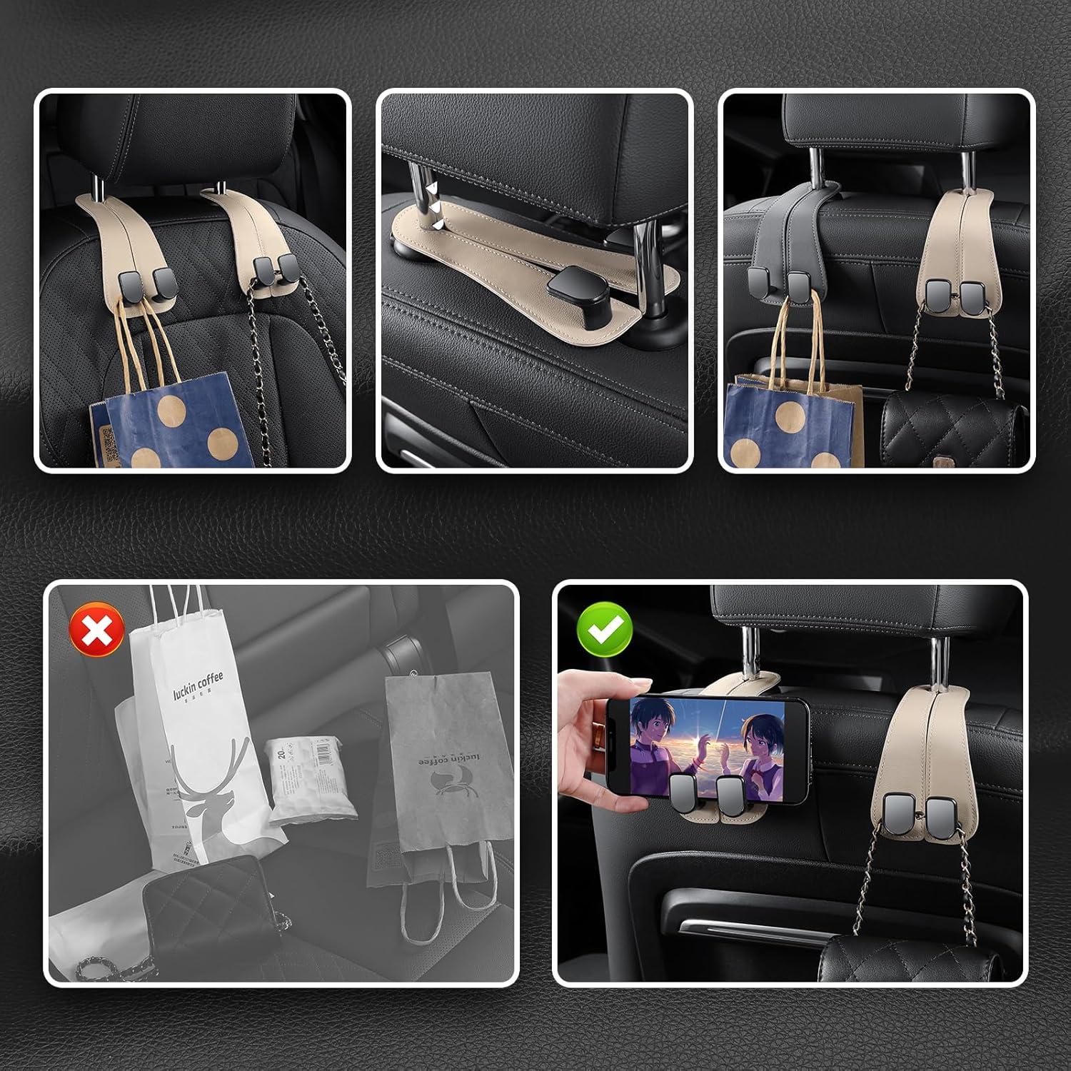 Ganchos para Reposacabezas KAFANLIN Beige - 2 Piezas para Bolsos