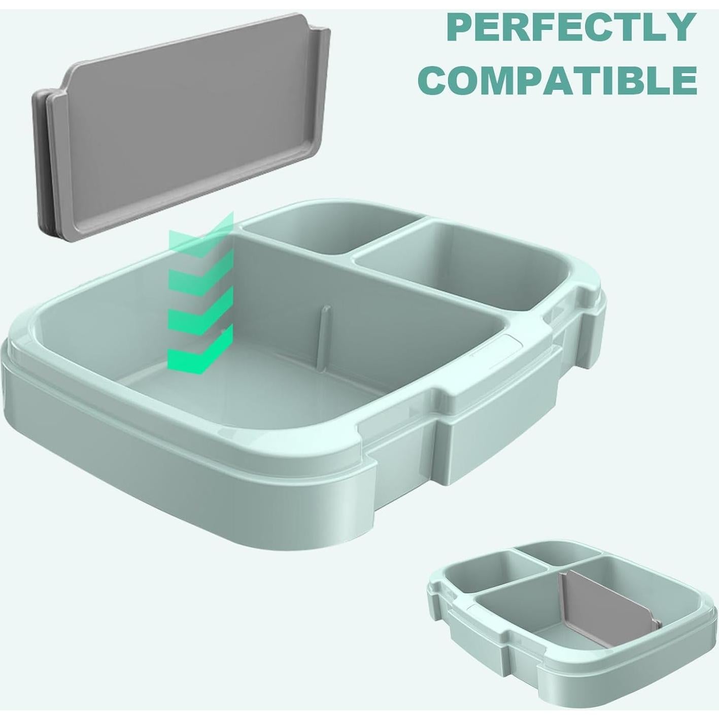 Divisor de caja de almuerzo Bentgo Fresh - 3 piezas gris