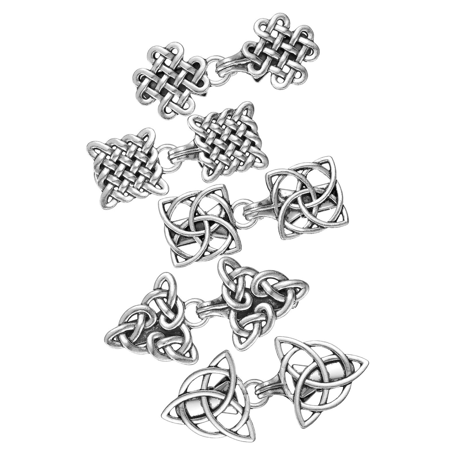 Clips de Chal Vintage Syhood - 5 Piezas de Broches Plateados